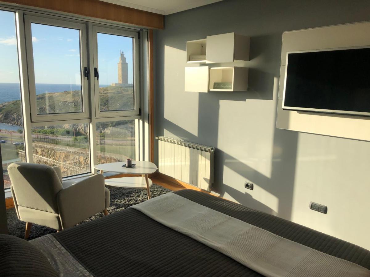 Parking, Vistas Al Mar Y Tres Habitaciones Ла-Корунья Экстерьер фото