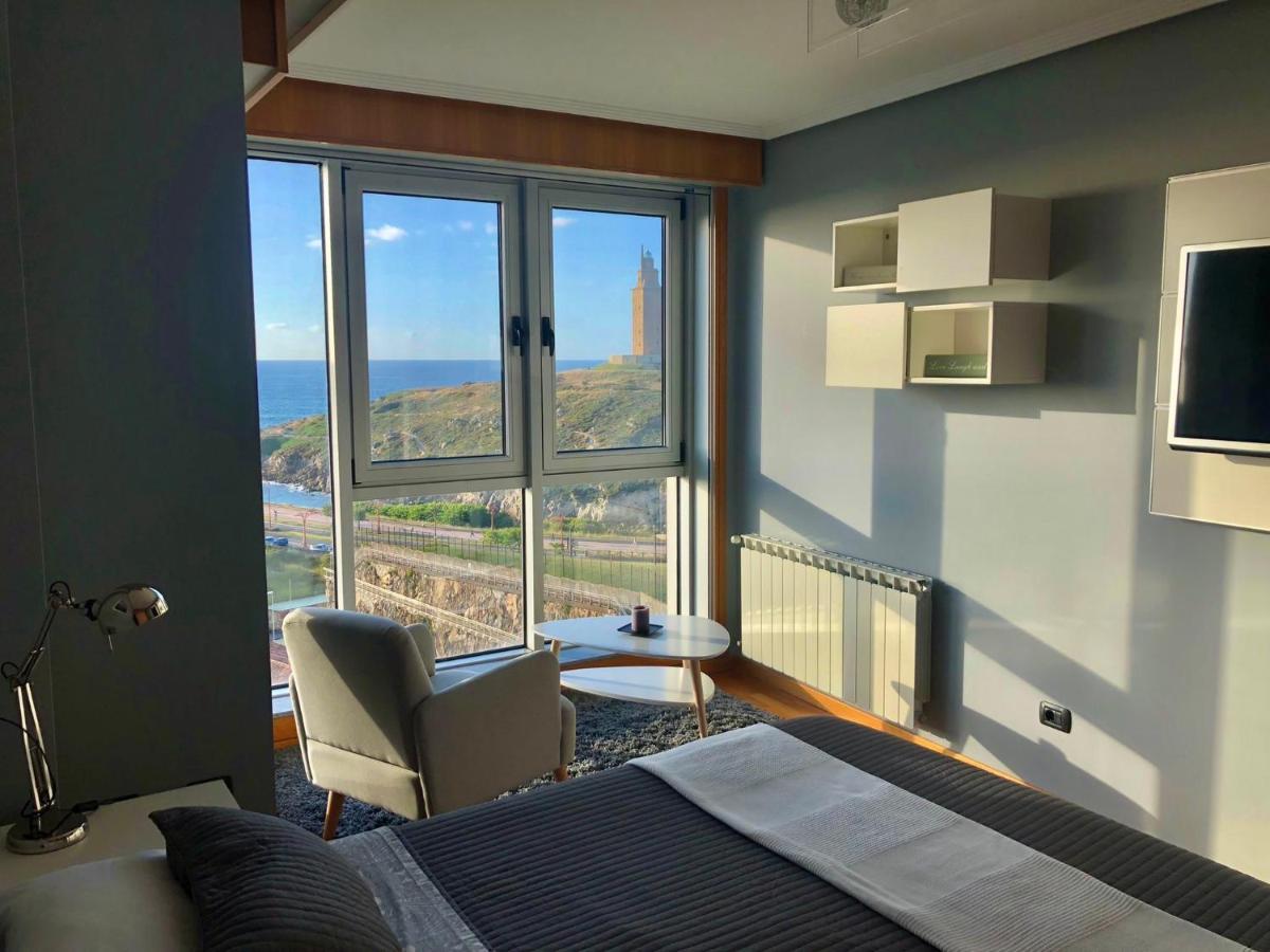 Parking, Vistas Al Mar Y Tres Habitaciones Ла-Корунья Экстерьер фото