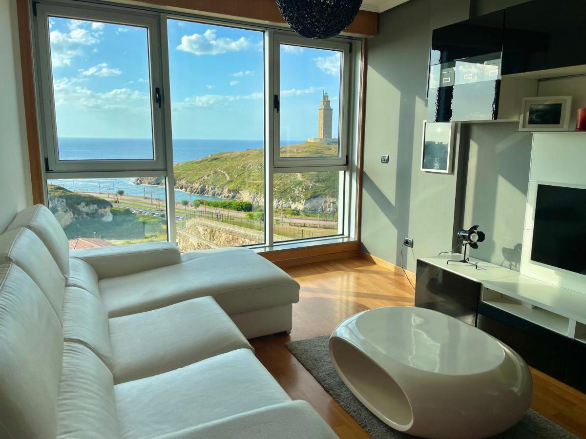 Parking, Vistas Al Mar Y Tres Habitaciones Ла-Корунья Экстерьер фото